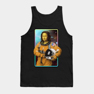 Mona Lisa Astronaut | Funny Mona Lisa Gift Tank Top